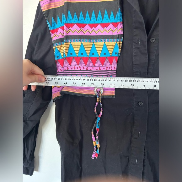 WRANGLER Frontier Series Top Button Down Western Aztec 80s Vintage Large - Picture 4 of 8